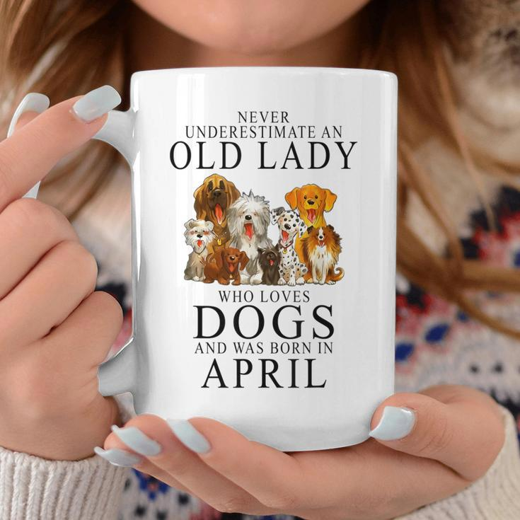 Never Underestimate An Old Lady Who Loves Dogs Coffee Mug Personalized Gifts