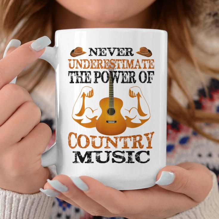 Never Underestimate The Power Of Country Music Coffee Mug Funny Gifts