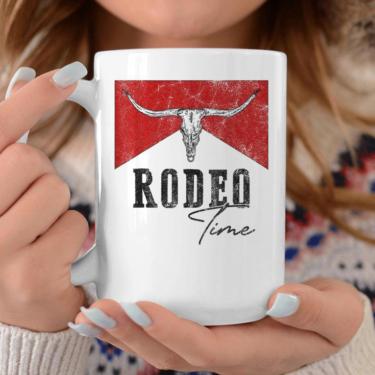 Vintage Bull Skull Western Life Country Rodeo Time Coffee Mug Unique Gifts