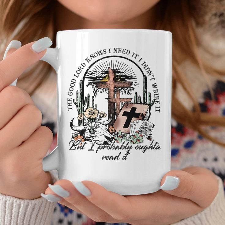 Western Christian Boho Faith Cross Desert Sunset Good Lord Faith Funny Gifts Coffee Mug Unique Gifts