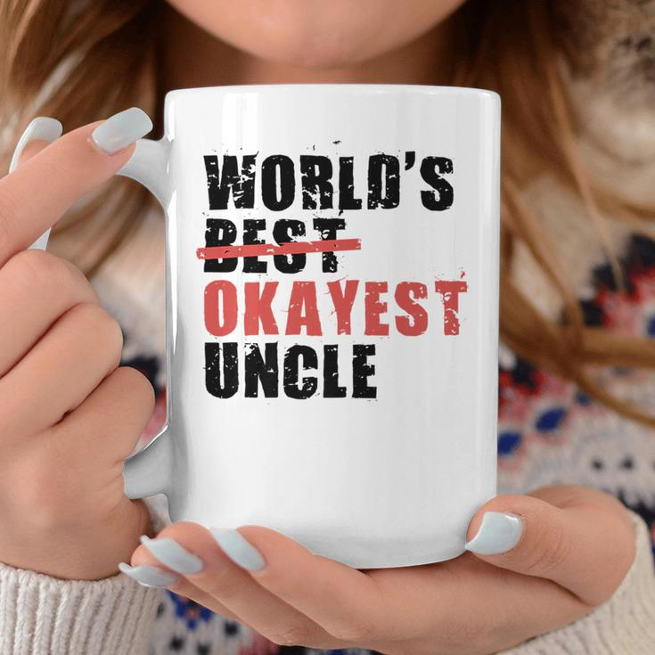 Worlds Best Okayest Uncle Acy014a Coffee Mug Unique Gifts
