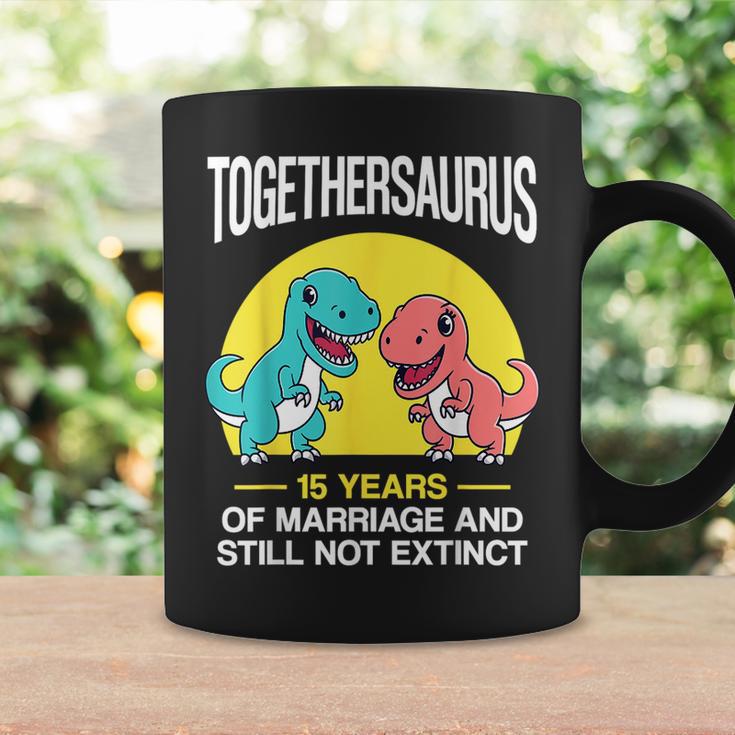 15Th 15-Year Wedding Anniversary T-Rex Couple Coffee Mug Gifts ideas