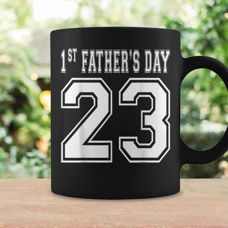 2023 New Dad Papa My First Fathers Day Football Coffee Mug Gifts ideas