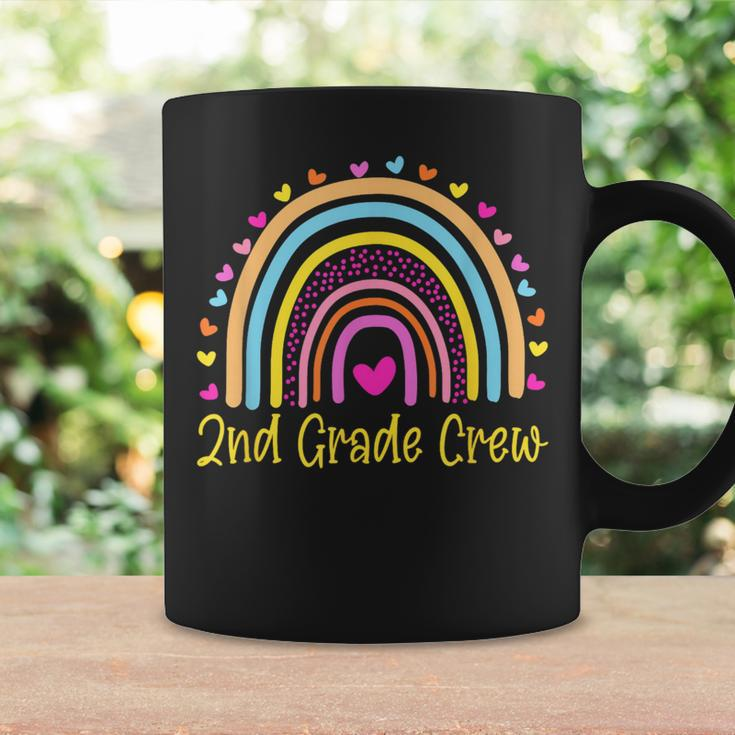 2Nd Grade Crew 2Nd Grade Teacher Rainbow Heart Coffee Mug Gifts ideas