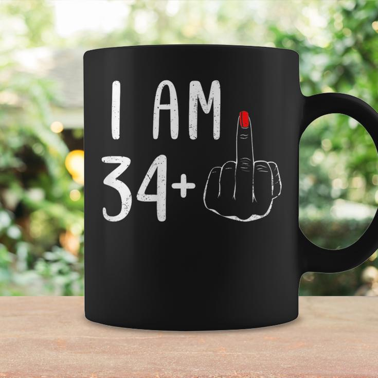 I Am 34 Plus 1 Middle Finger For A 35Th Birthday For Women Coffee Mug Gifts ideas