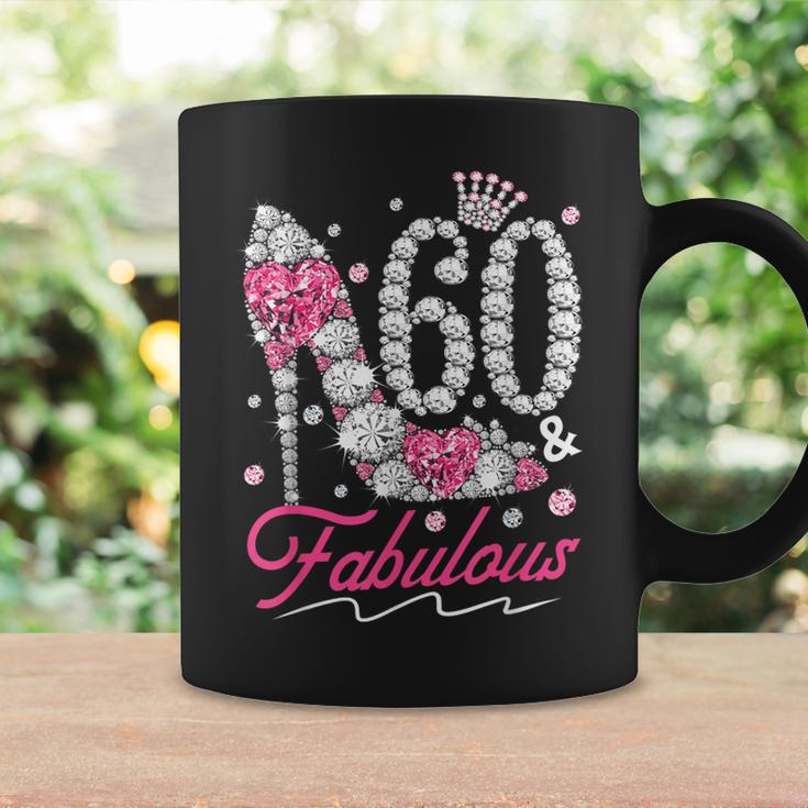 60Th Birthday 60 & Fabulous Pink 60 Years Old Diamond Shoes Coffee Mug Gifts ideas