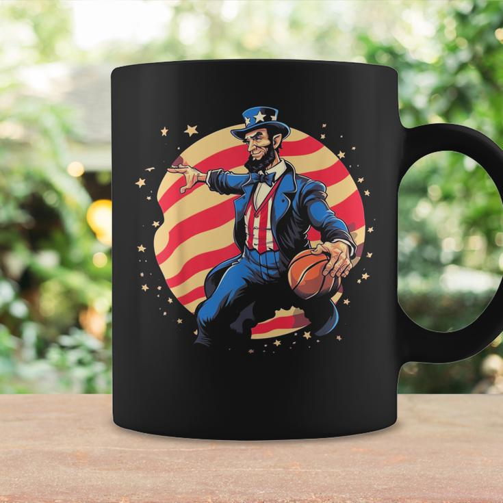 Abraham Lincoln Usa Fourth 4Th Of July Funny Basketball Coffee Mug Gifts ideas