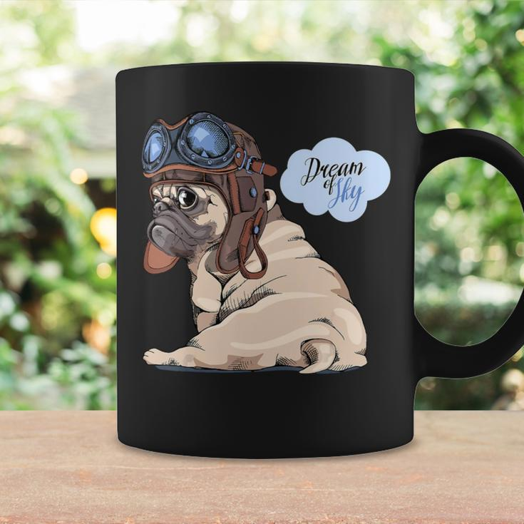 Adorable Beige Puppy Pug In Pilot He Coffee Mug Gifts ideas