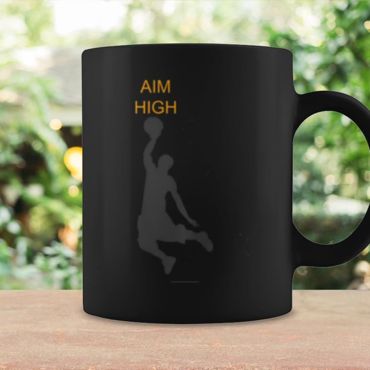Aim High Basketball Motivation Slam Dunk Reach Higher Coffee Mug Gifts ideas