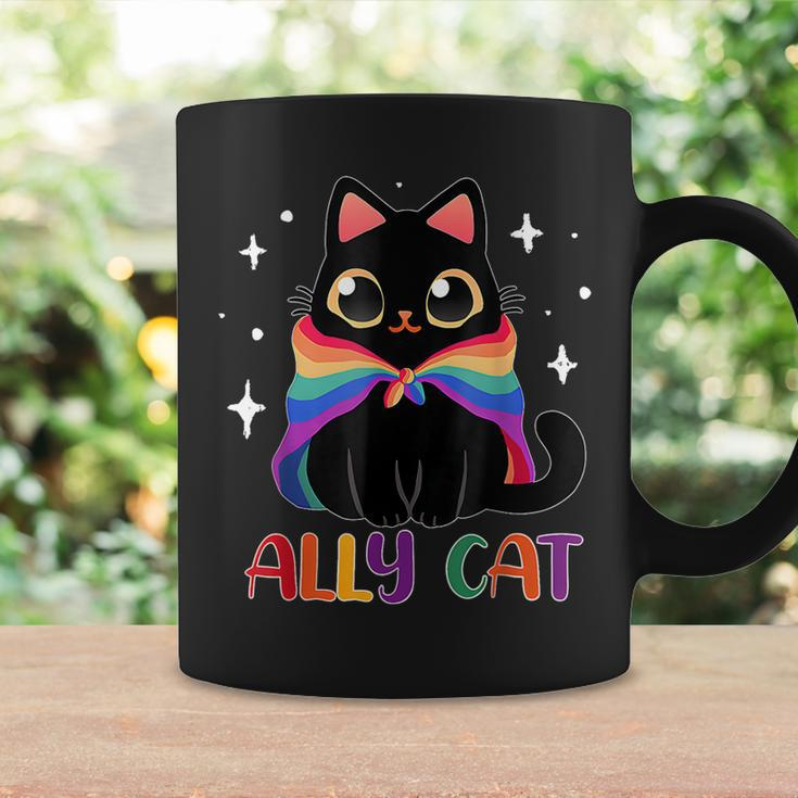 Ally Cat Lgbt Gay Rainbow Pride Flag Funny Cat Lover Coffee Mug Gifts ideas