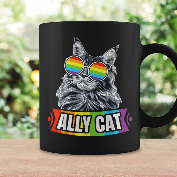 Ally Cat Straight Lgbt Supporter Gay Pride Ally Rainbow Coffee Mug Gifts ideas