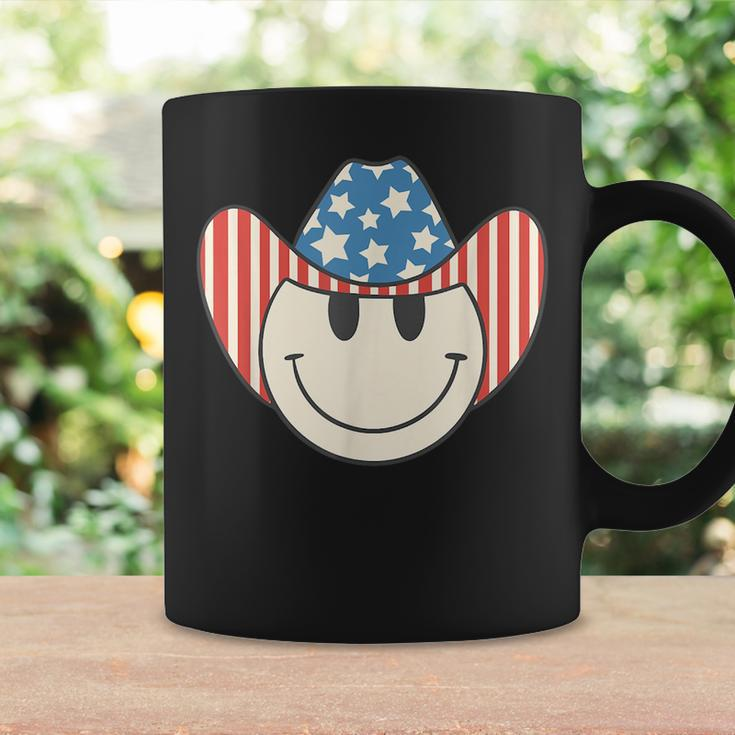 American Smile Face Cowboy Cowgirl 4Th Of July Howdy Rodeo Coffee Mug Gifts ideas