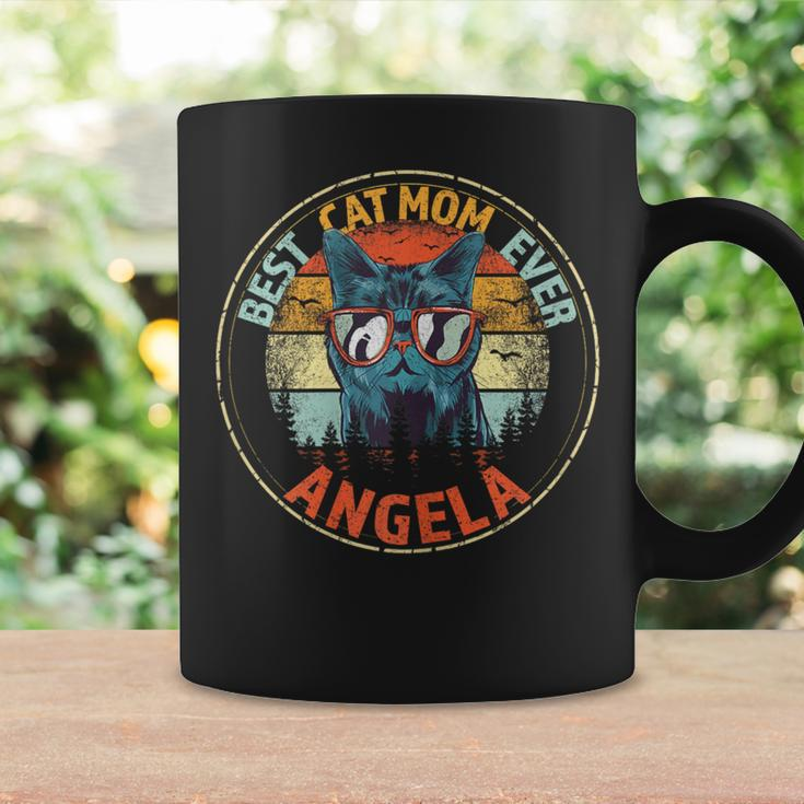 Angela Best Cat Mom Ever Custom Personalized Name Coffee Mug Gifts ideas