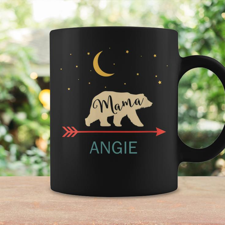 Angie Name Personalized Retro Mama Bear Coffee Mug Gifts ideas