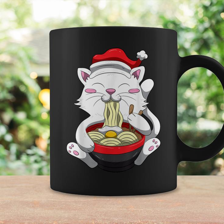 Anime Cat With Santa Hat Cute Kitten Ramen Christmas Season Coffee Mug Gifts ideas