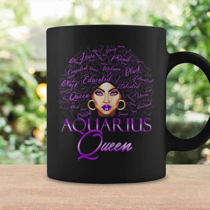 Aquarius Girl Purple Afro Queen Black Zodiac Birthday Coffee Mug Gifts ideas
