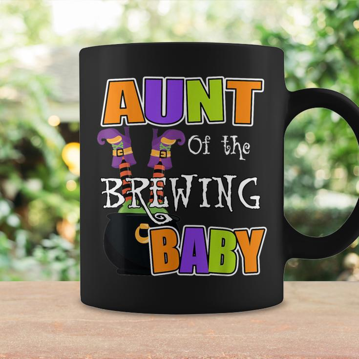 Aunt Of Brewing Baby Halloween Theme Baby Shower Spooky Coffee Mug Gifts ideas
