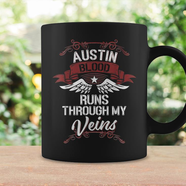 Austin Blood Runs Through My Veins Last Name Family Coffee Mug Gifts ideas