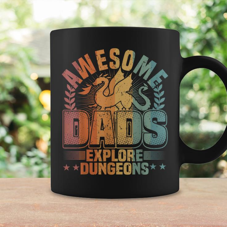 Awesome Dads Explore Dungeons Rpg Gaming & Board Game Dad Coffee Mug Gifts ideas