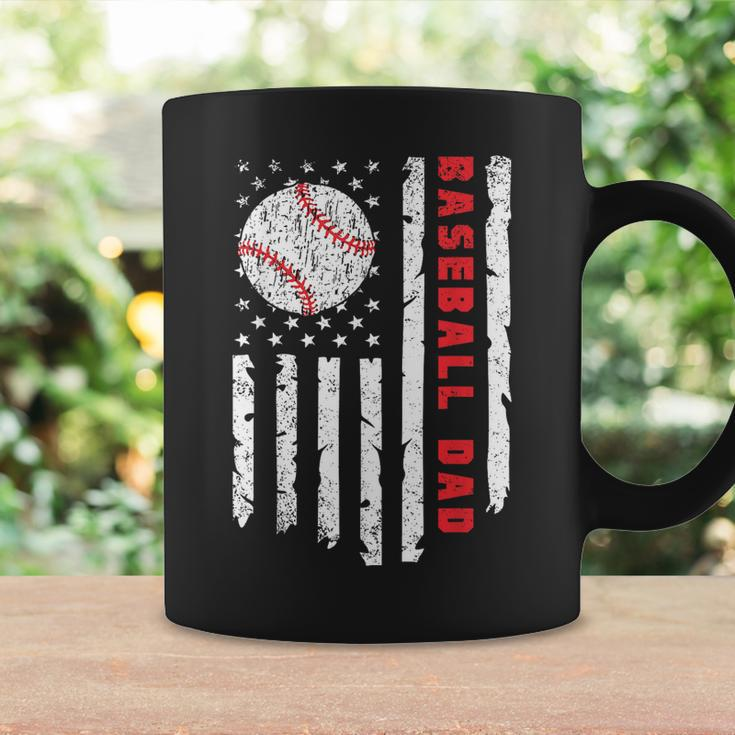 Baseball Dad Usa American Flag Patriotic Dad Fathers Day Coffee Mug Gifts ideas