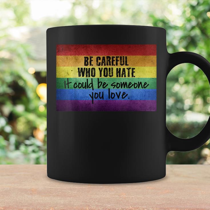 Be Careful Who You Hate Pride Heart Gay Pride Ally Lgbtq Coffee Mug Gifts ideas