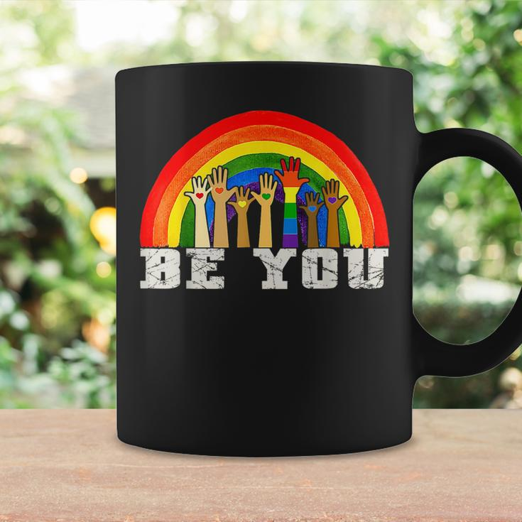 Be You Gay Pride Lgbt Ally Rainbow Vintage Pride Lgbtq Coffee Mug Gifts ideas