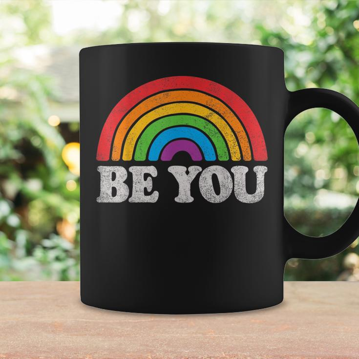 Be You Pride Lgbtq Gay Lgbt Ally Rainbow Flag Retro Galaxy Coffee Mug Gifts ideas