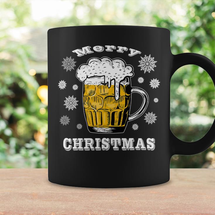 Beer Funny Beer Drinkers Merry Christmas Snowflake Holiday Coffee Mug Gifts ideas