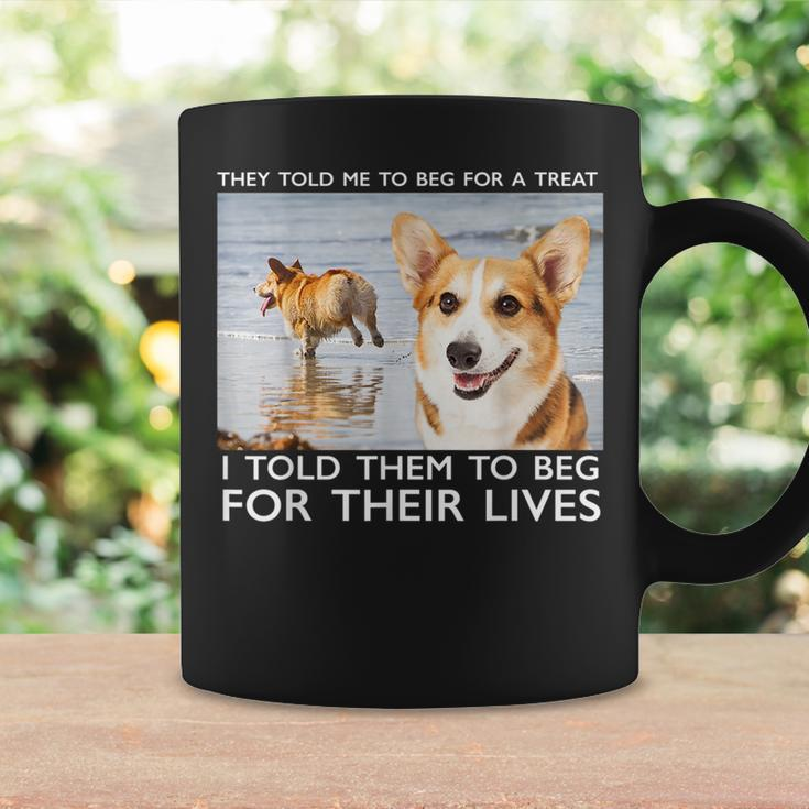 Beg For Their Lives Psycho Corgi Beach Graphic Coffee Mug Gifts ideas
