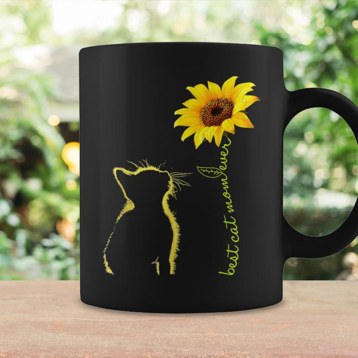Best Cat Mom Ever Cat Lover Sunflower Pet Lover Coffee Mug Gifts ideas
