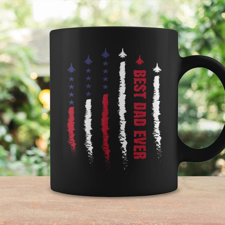 Best Dad Ever Us American Flag Air Fighter Jet Fathers Day Funny Gifts For Dad Coffee Mug Gifts ideas