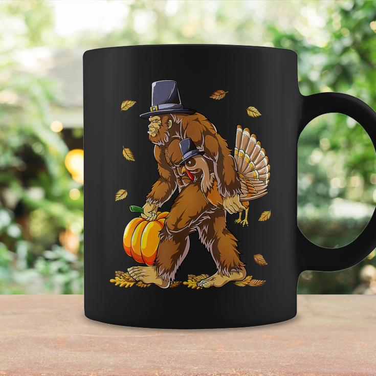Bigfoot Turkey Pumpkin Thanksgiving Day Boys Men Coffee Mug Gifts ideas