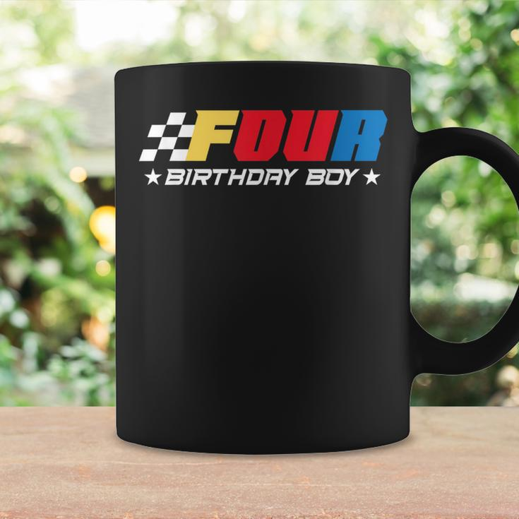 Birthday Boy 4 Four Race Car 4Th Racing Pit Crew Driver Coffee Mug Gifts ideas