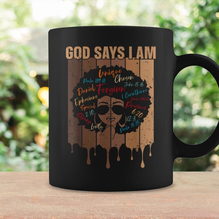 Black Girl God Says I Am Black Melanin History Month Pride Coffee Mug Gifts ideas