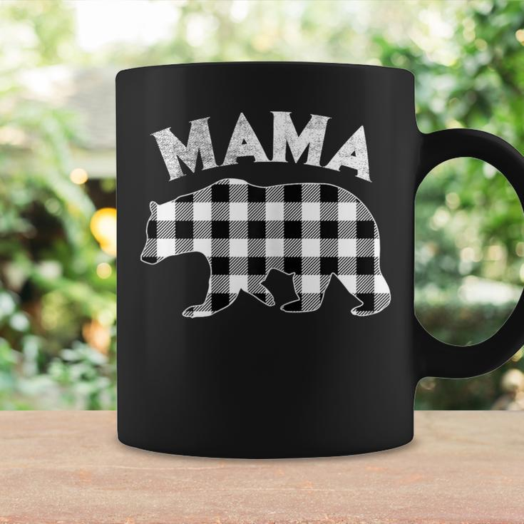 Black And White Buffalo Plaid Mama Bear Christmas Pajama Coffee Mug Gifts ideas