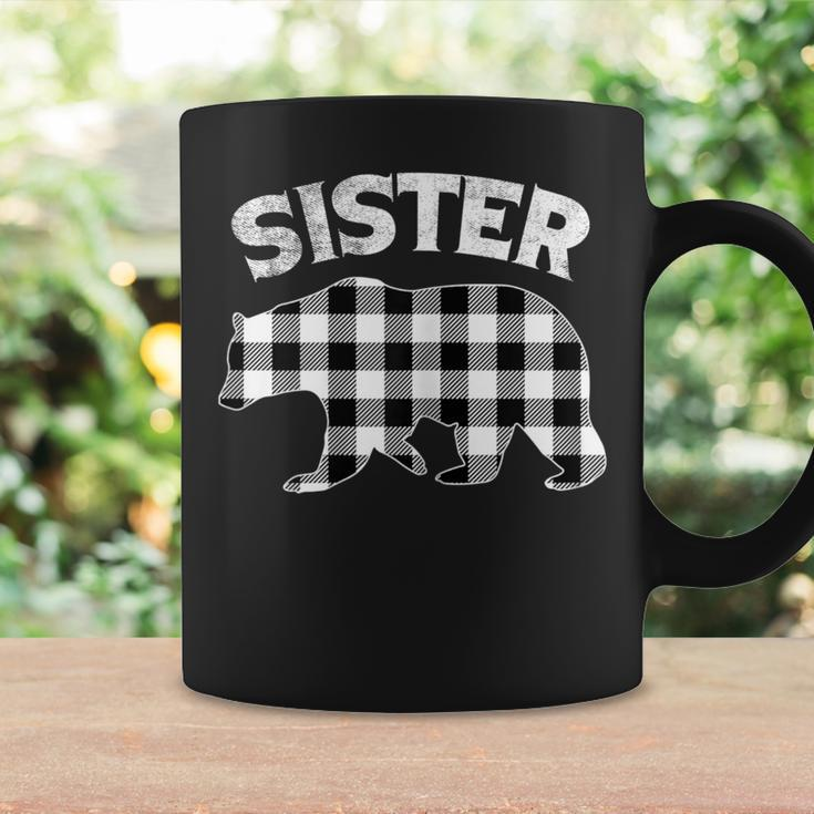Black And White Buffalo Plaid Sister Bear Christmas Pajama Coffee Mug Gifts ideas
