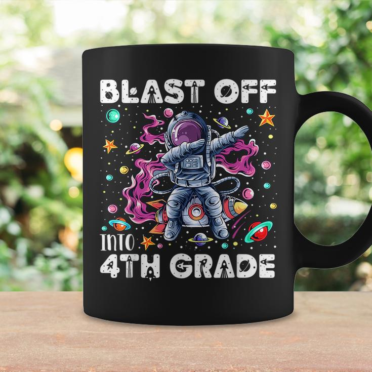 Blast Off Into 4Th Grade First Day Of School Space Rocket Coffee Mug Gifts ideas