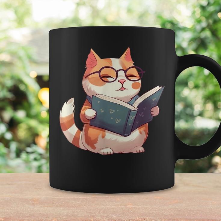 Bookish Cat With Glasses - Cute & Intellectual Design Coffee Mug Gifts ideas