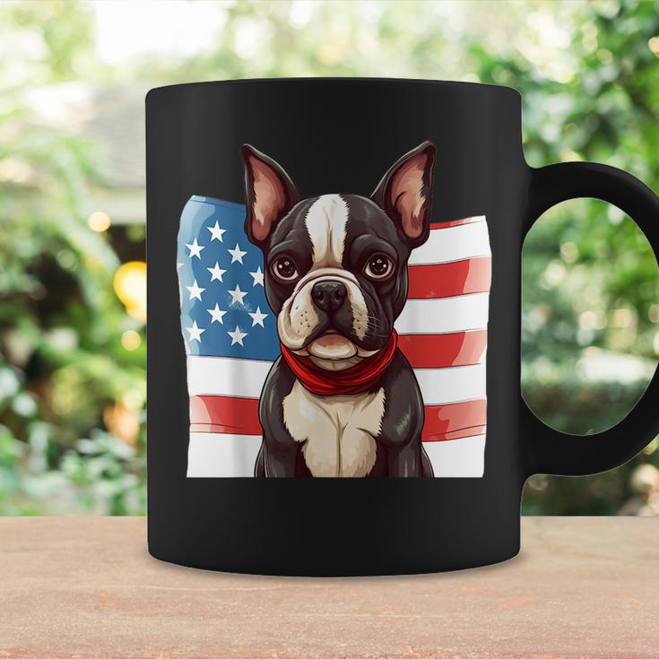 Boston Terrier Dog Patriotic Puppy American Flag 4Th Of July Coffee Mug Gifts ideas