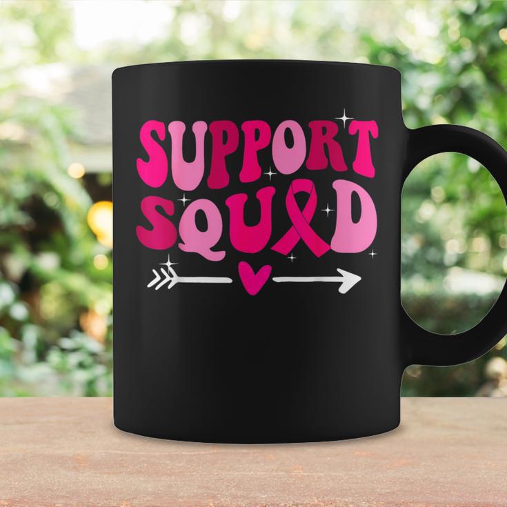 Breast Cancer Awareness Groovy Pink Warrior Support Squad Coffee Mug Gifts ideas