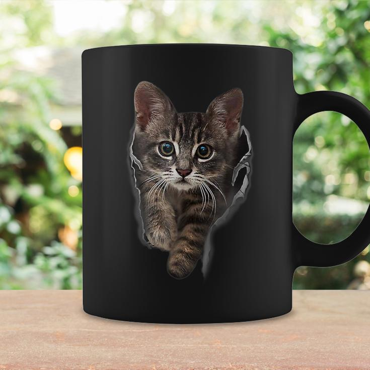 Brown-Kitten Staring-Cute Cats Coffee Mug Gifts ideas