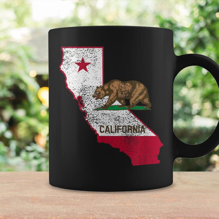 California State Flag And Outline Distressed Coffee Mug Gifts ideas