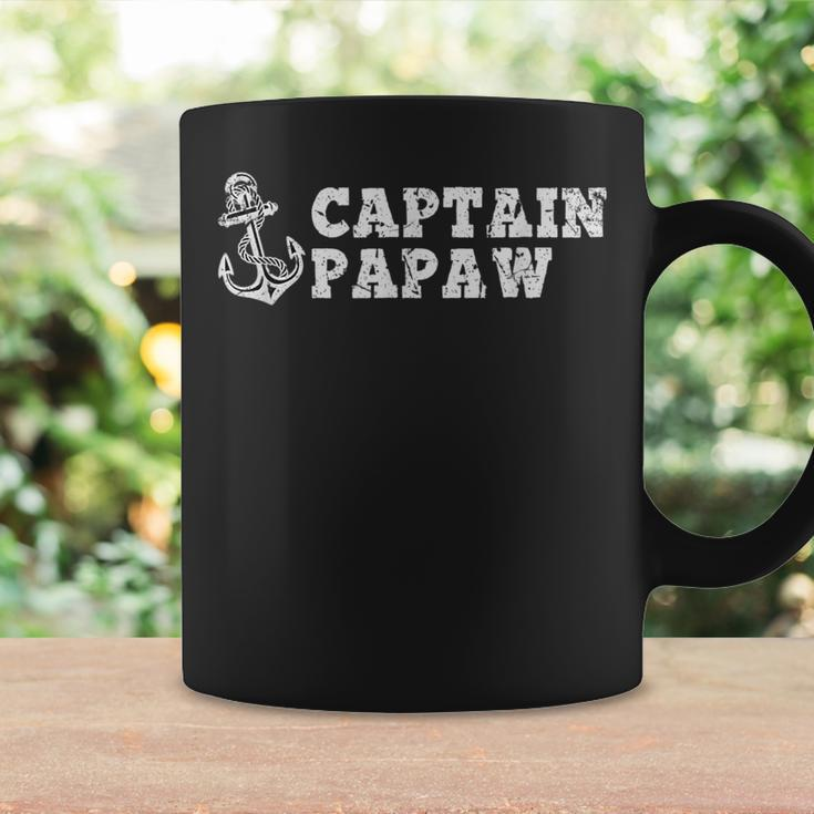 Captain Papaw Sailing Boating Vintage Boat Anchor Funny Coffee Mug Gifts ideas