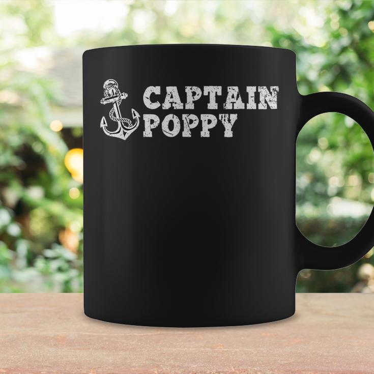 Captain Poppy Sailing Boating Vintage Boat Anchor Funny Coffee Mug Gifts ideas