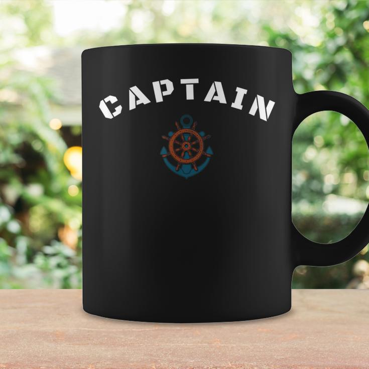 Captain Ships Wheel And Anchor Sailing Boat Coffee Mug Gifts ideas
