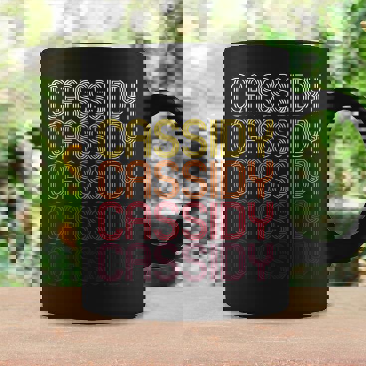 Cassidy Retro Wordmark Pattern Vintage Style Coffee Mug Gifts ideas