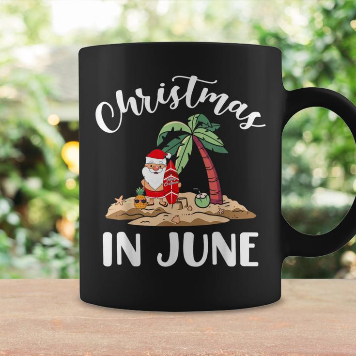 Celebrate Christmas In June With Funny Santa Surfboard Coffee Mug Gifts ideas