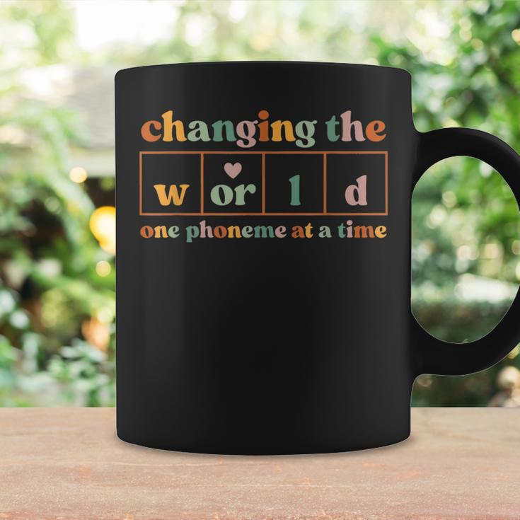 Changing The World One Phoneme At A Time Vintage Quotes Coffee Mug Gifts ideas