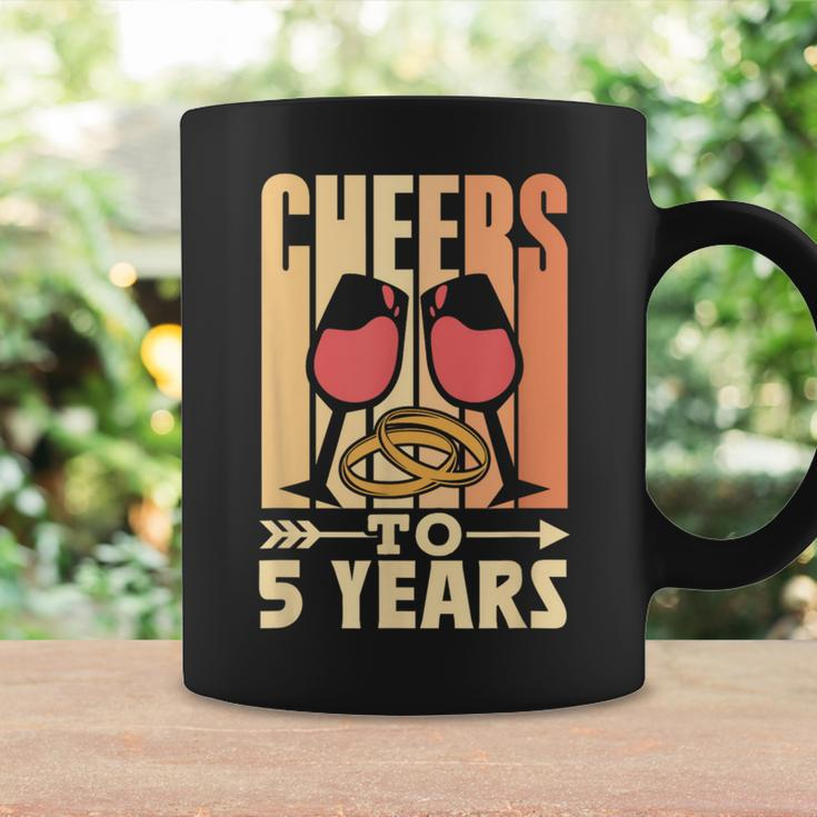 Cheers To 5 Years Jubilee Marriage Wedding Anniversary Five Coffee Mug Gifts ideas