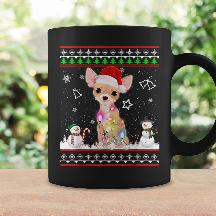 Chihuahua Christmas Dog Light Ugly Sweater Short Sleeve Coffee Mug Gifts ideas